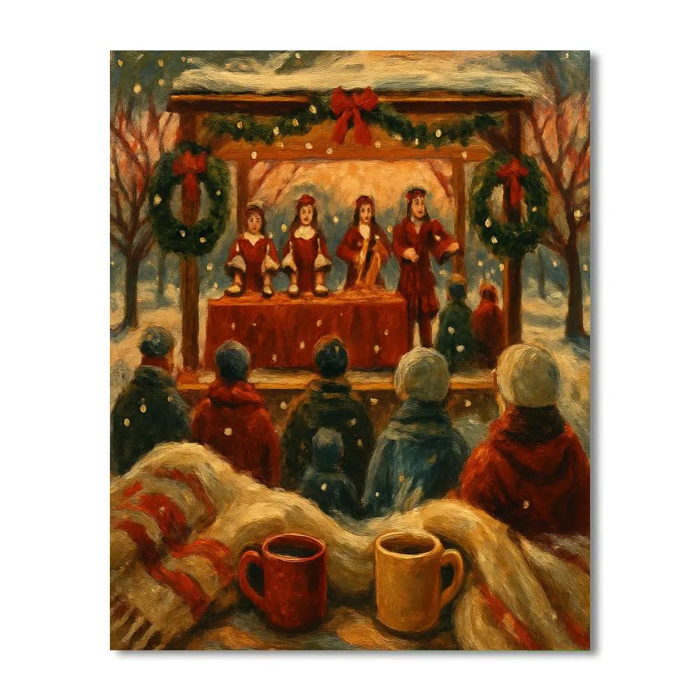 Frosted Bell Orchard Concert Painting by numbers kit