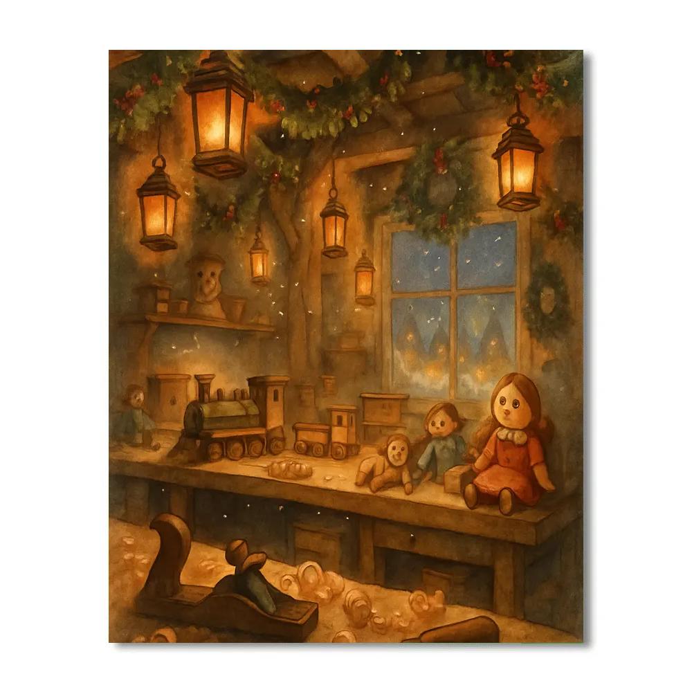 Frosted Toymaker Lanterns Paint by numbers art