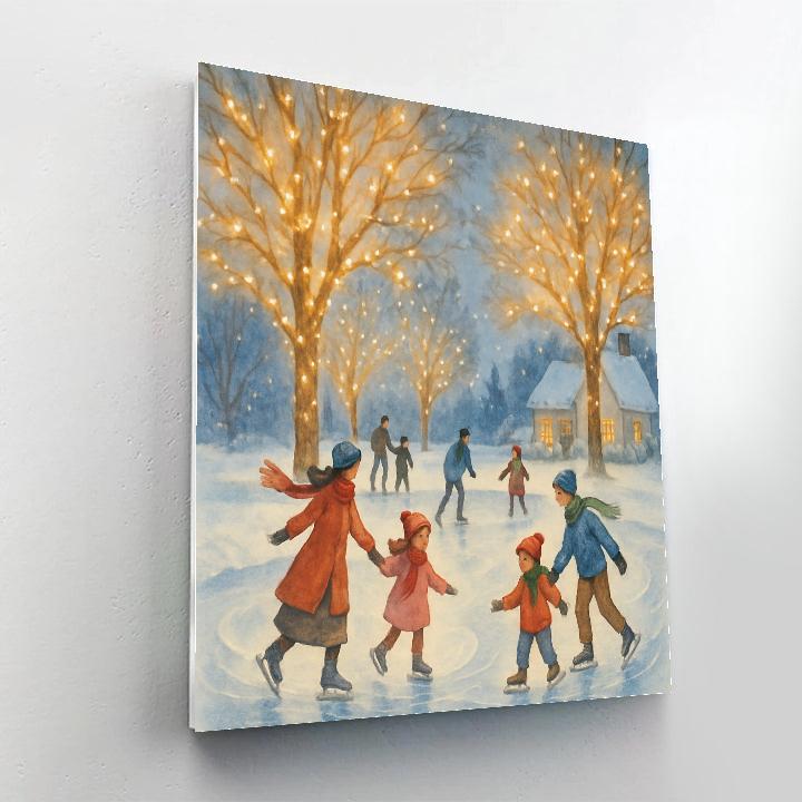 Maple Lane Night Skaters paint by color