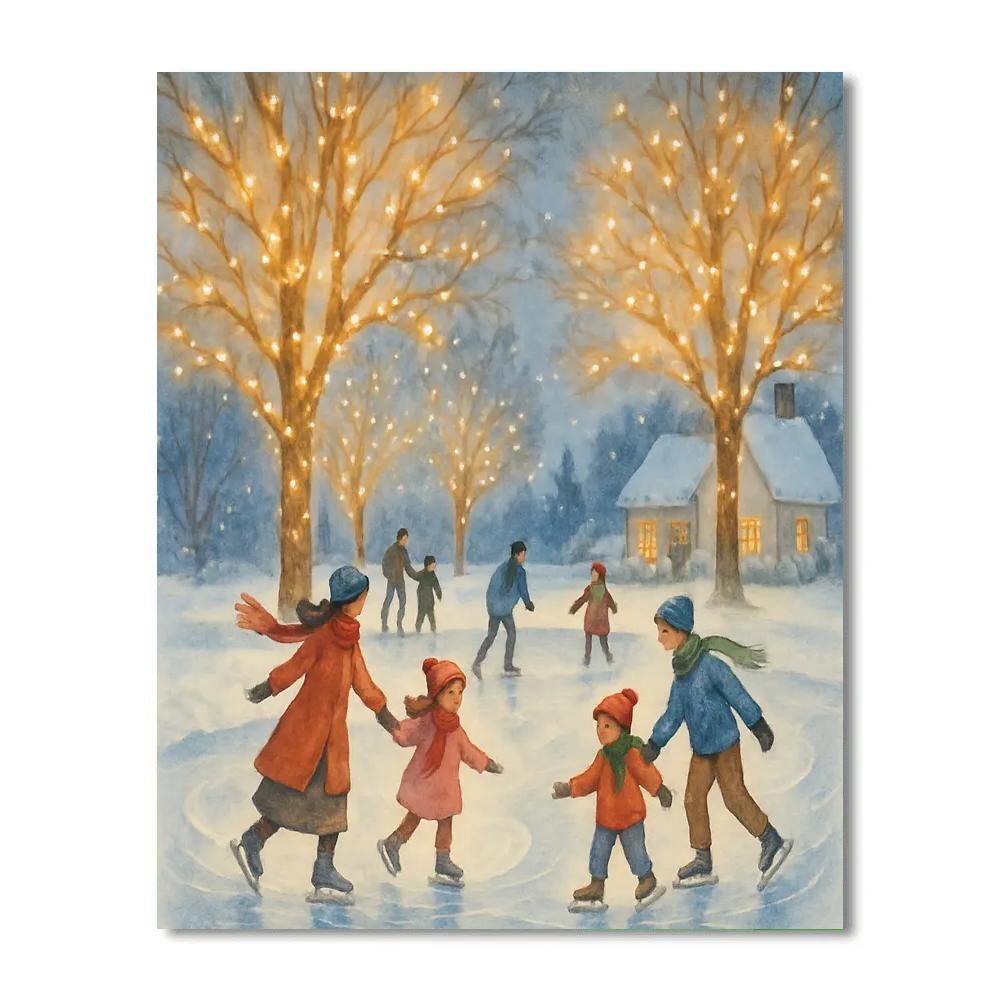 Maple Lane Night Skaters paint by color