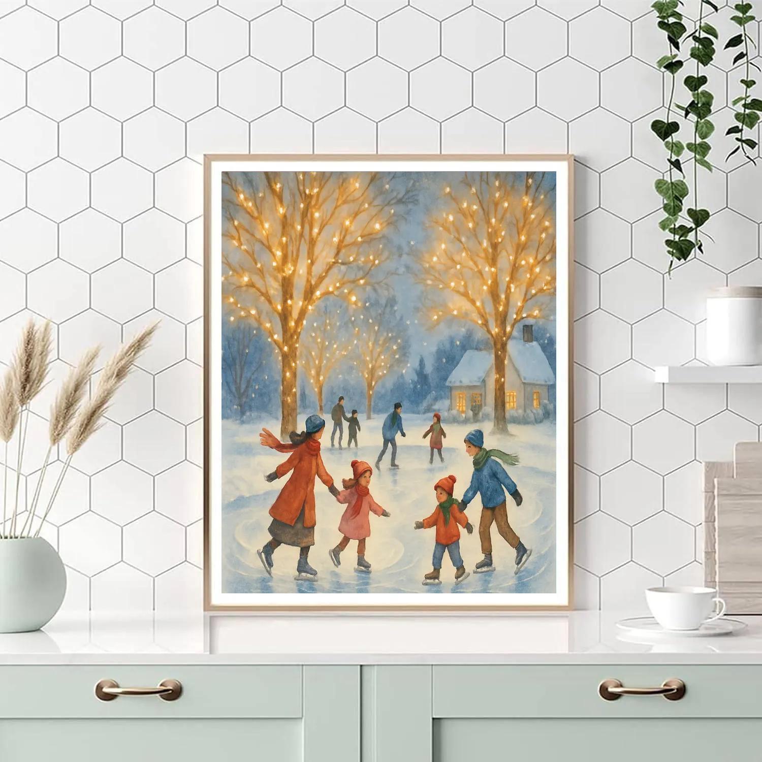 Maple Lane Night Skaters paint by color