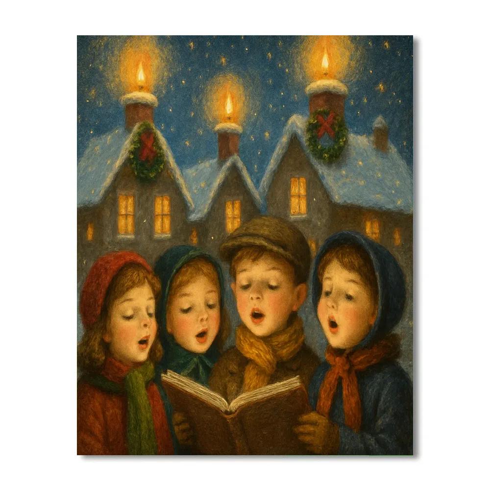 Candlelight Chimney Chorus Painting by numbers kit