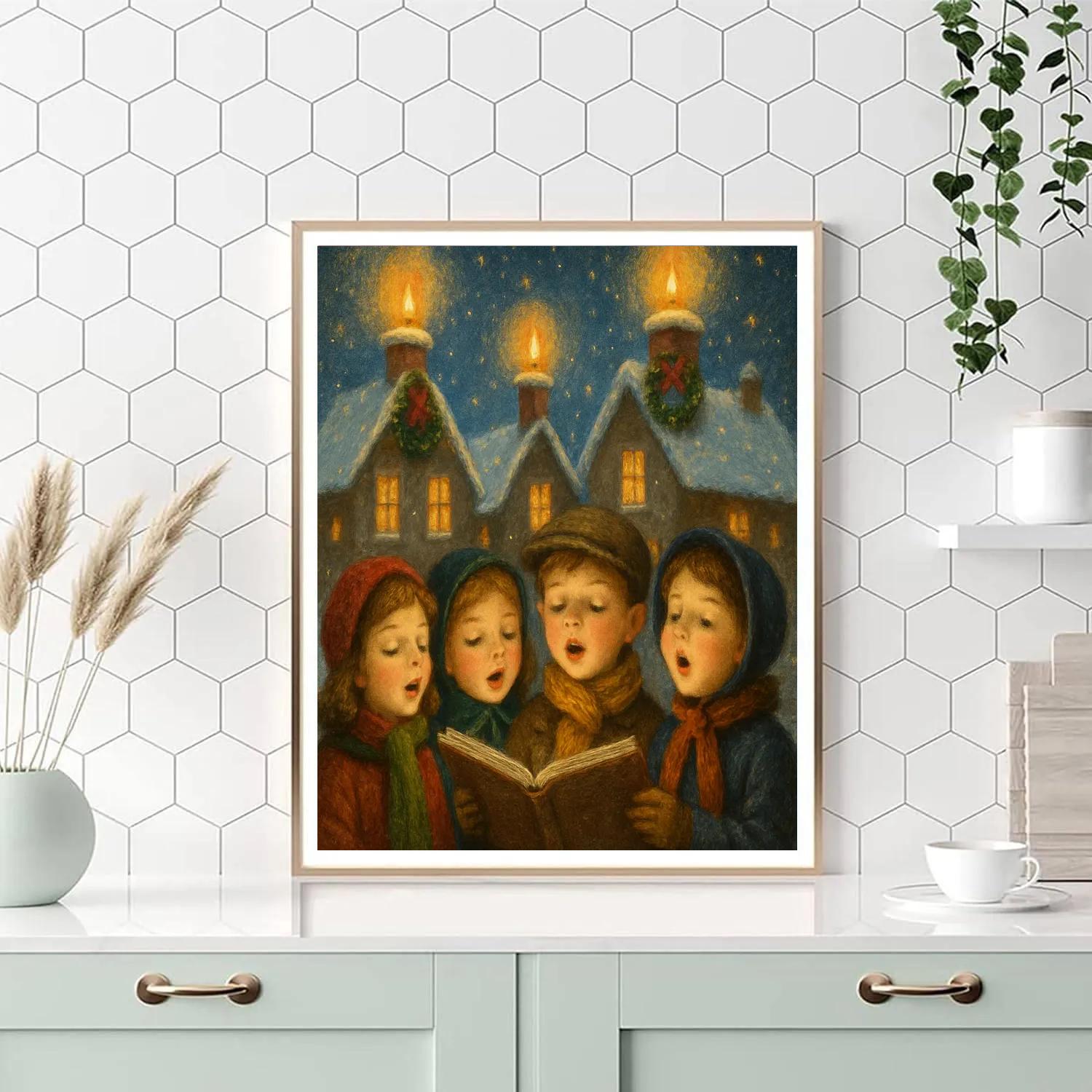 Candlelight Chimney Chorus Painting by numbers kit