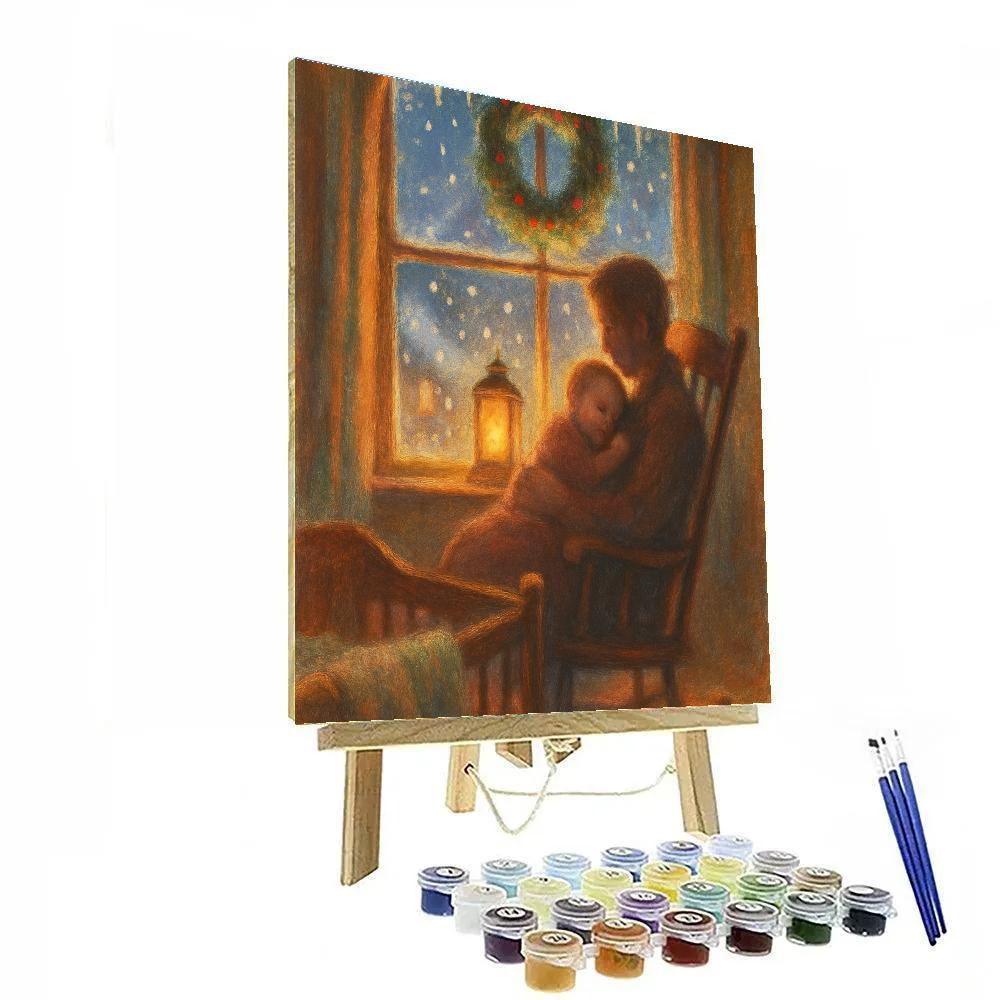 Frosted Lantern Lullaby Paint by numbers art