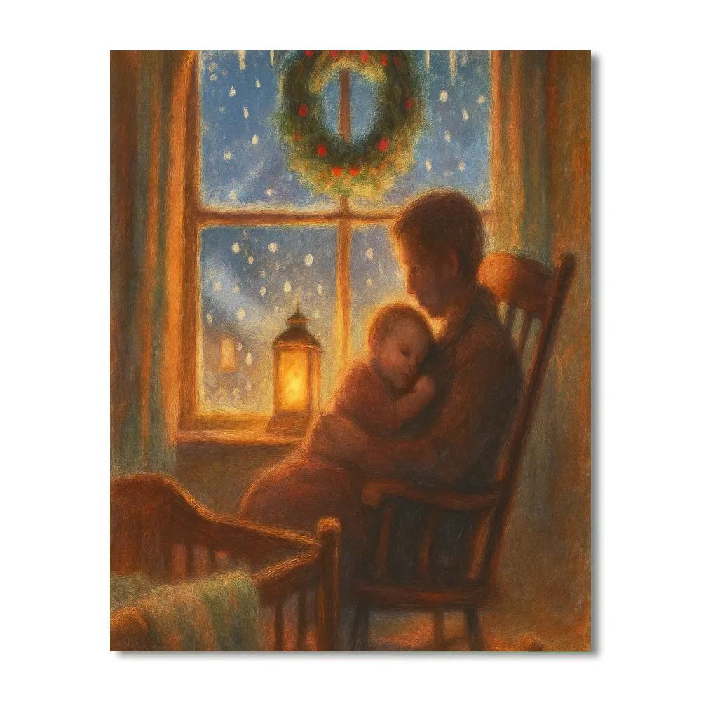 Frosted Lantern Lullaby Paint by numbers art