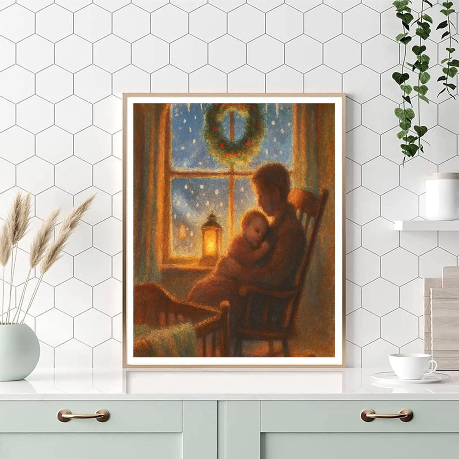 Frosted Lantern Lullaby Paint by numbers art