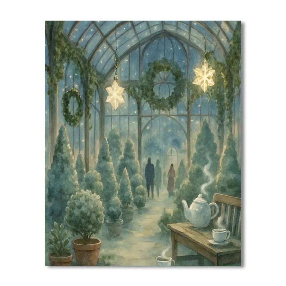 Snowflake Lantern Conservatory DIY paint by numbers