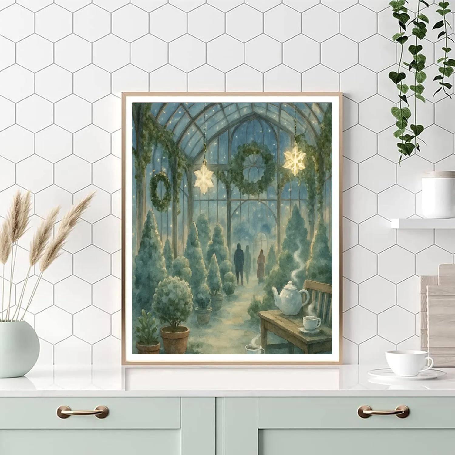 Snowflake Lantern Conservatory DIY paint by numbers