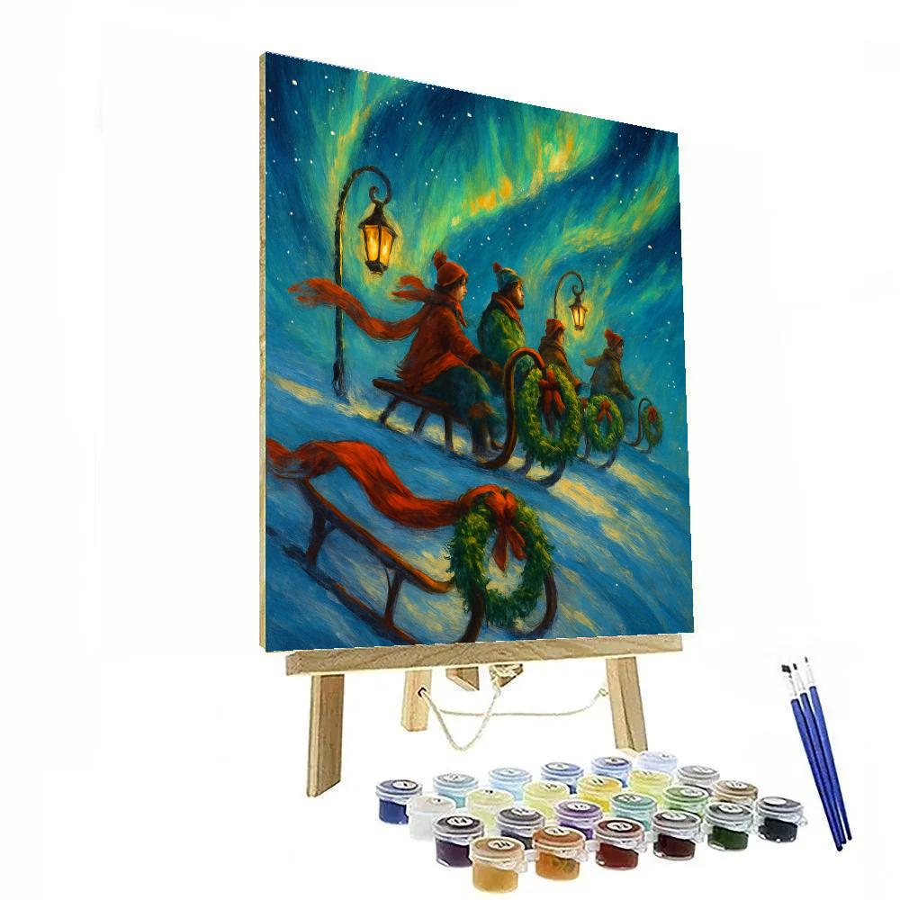 Aurora Lantern Ridge Ride Painting by numbers kit
