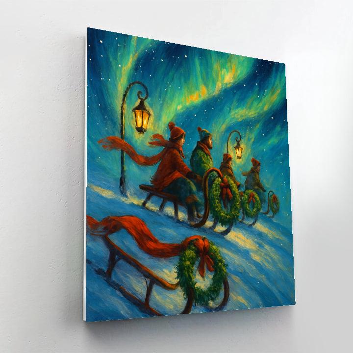 Aurora Lantern Ridge Ride Painting by numbers kit