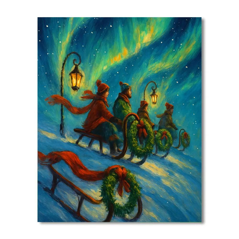 Aurora Lantern Ridge Ride Painting by numbers kit