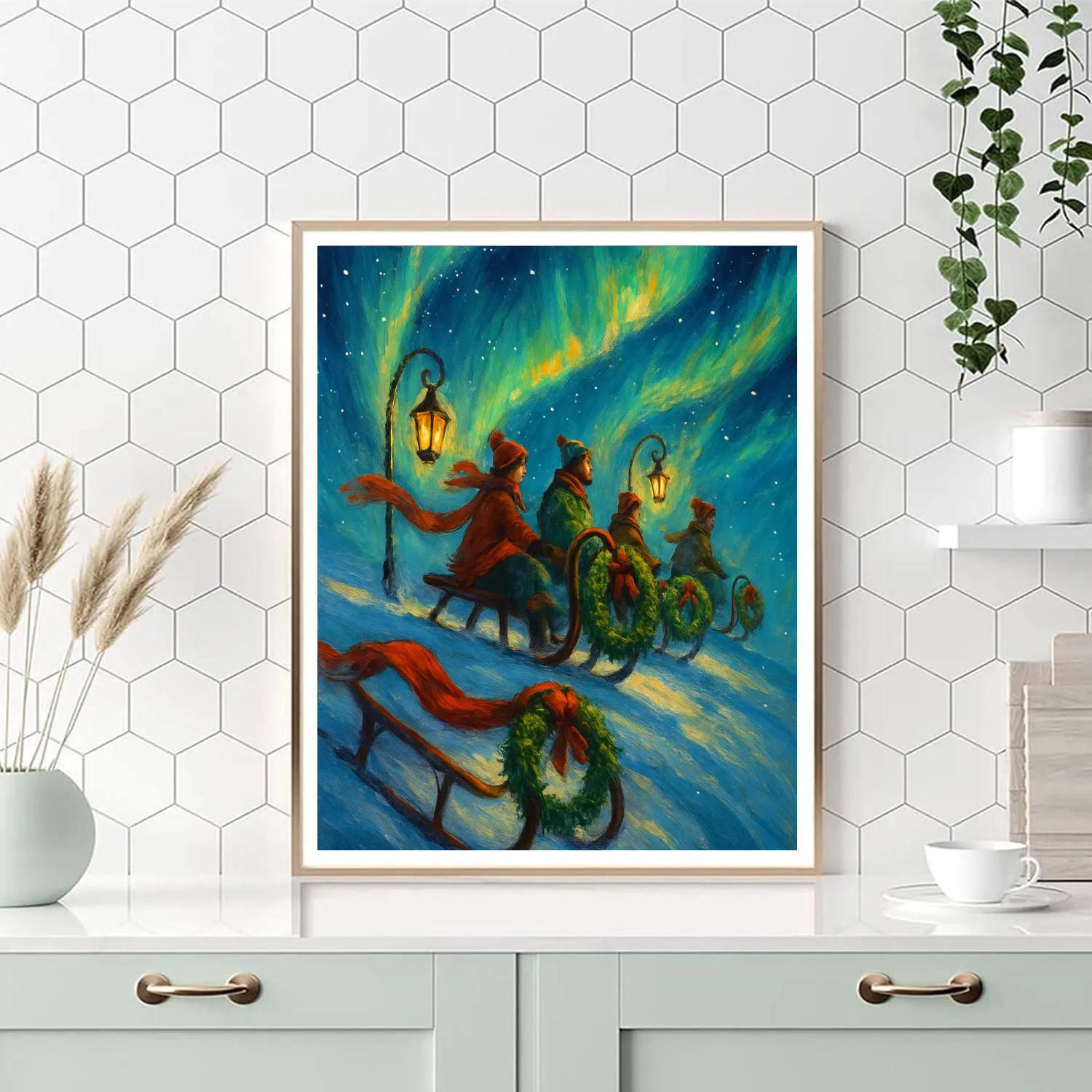 Aurora Lantern Ridge Ride Painting by numbers kit