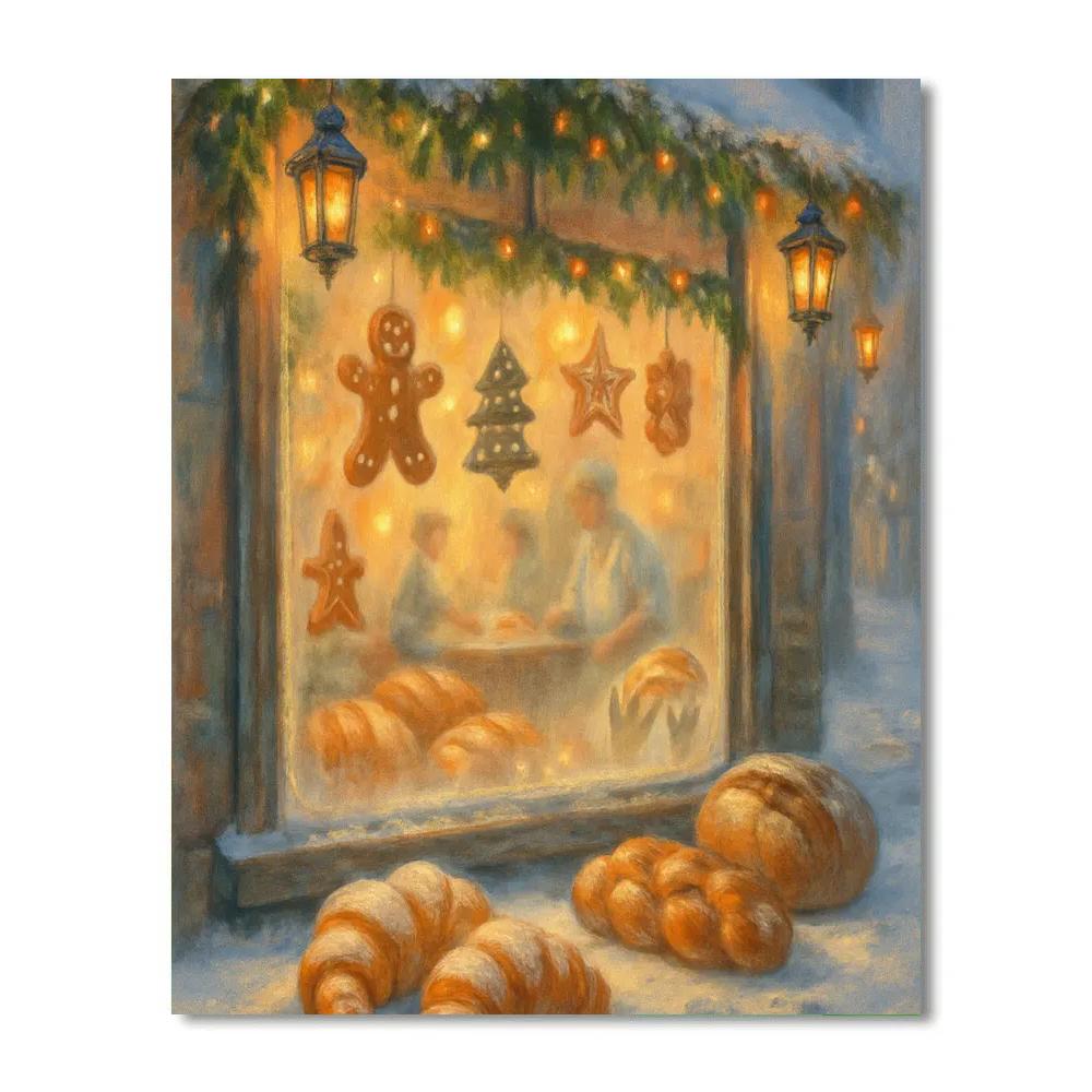 Frosted Lantern Lane Bakery Painting by numbers kit