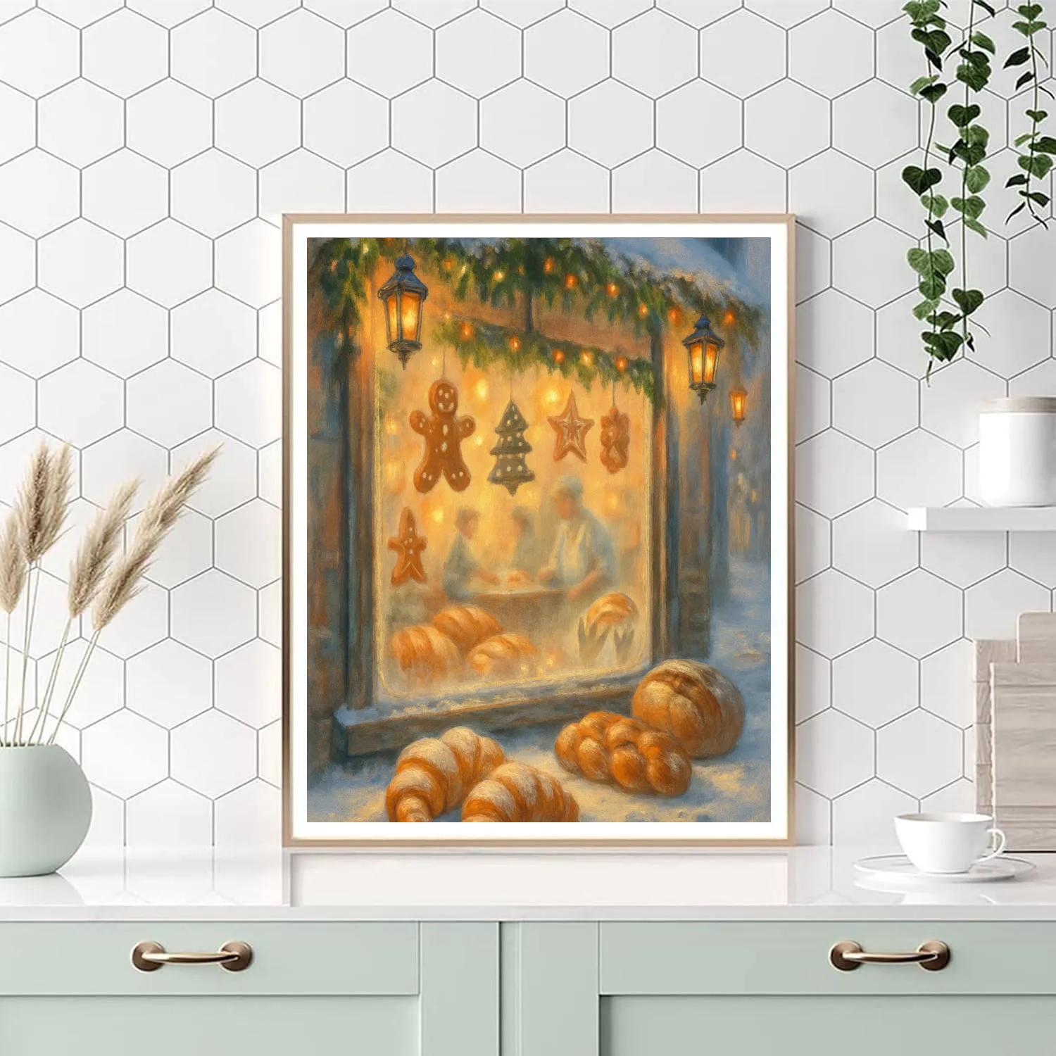 Frosted Lantern Lane Bakery Painting by numbers kit