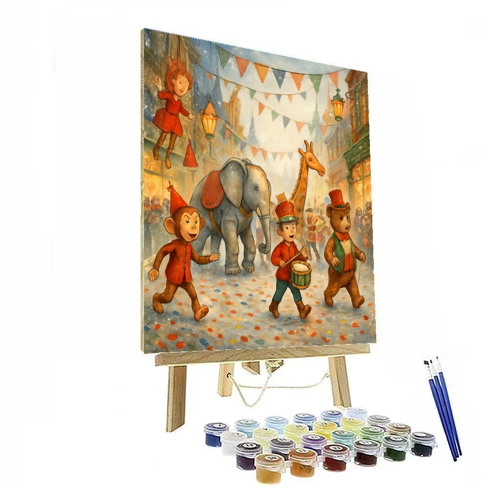 Frosted Toy Parade Boulevard Painting by numbers kit