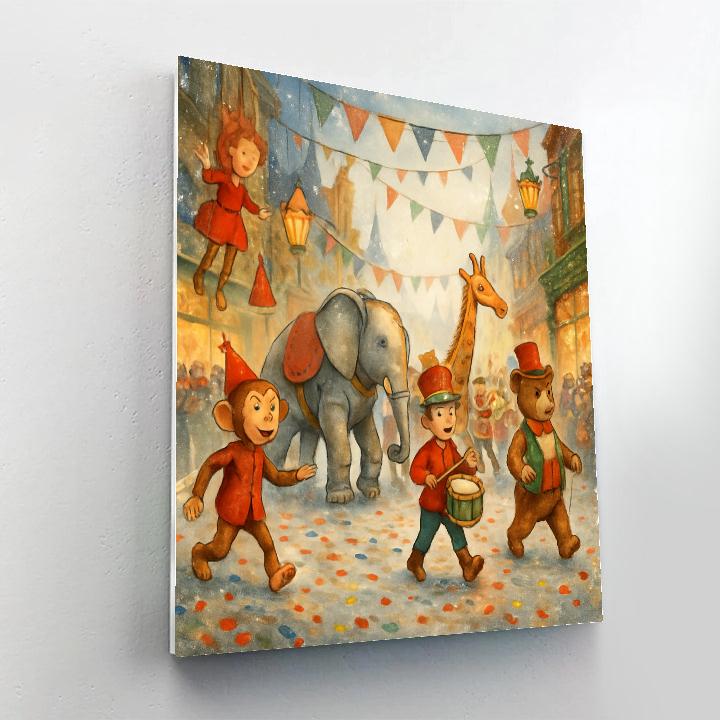 Frosted Toy Parade Boulevard Painting by numbers kit