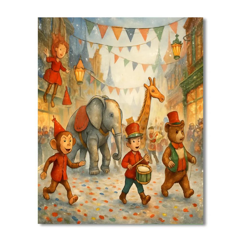 Frosted Toy Parade Boulevard Painting by numbers kit