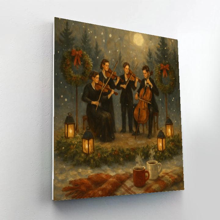 Lantern-Trimmed Forest Clearing Concert paint by numbers