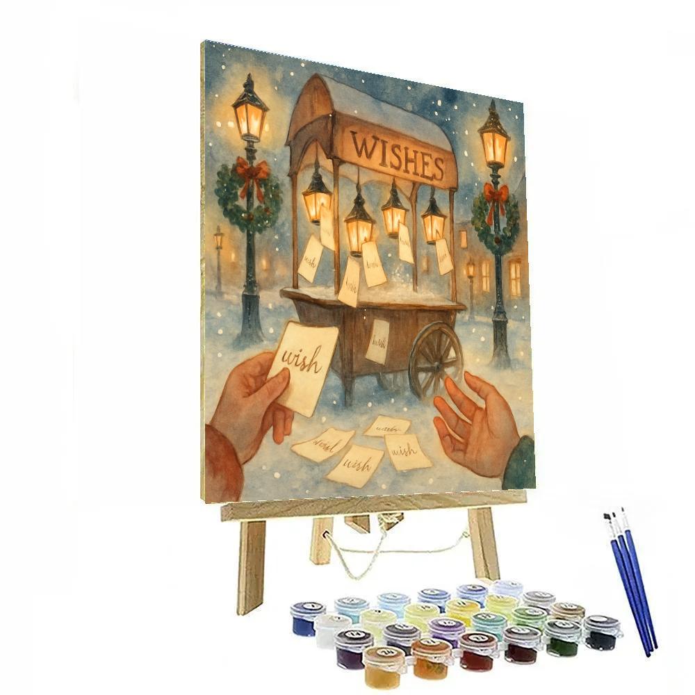 Lantern Cart Of Wishes Paint by numbers kits
