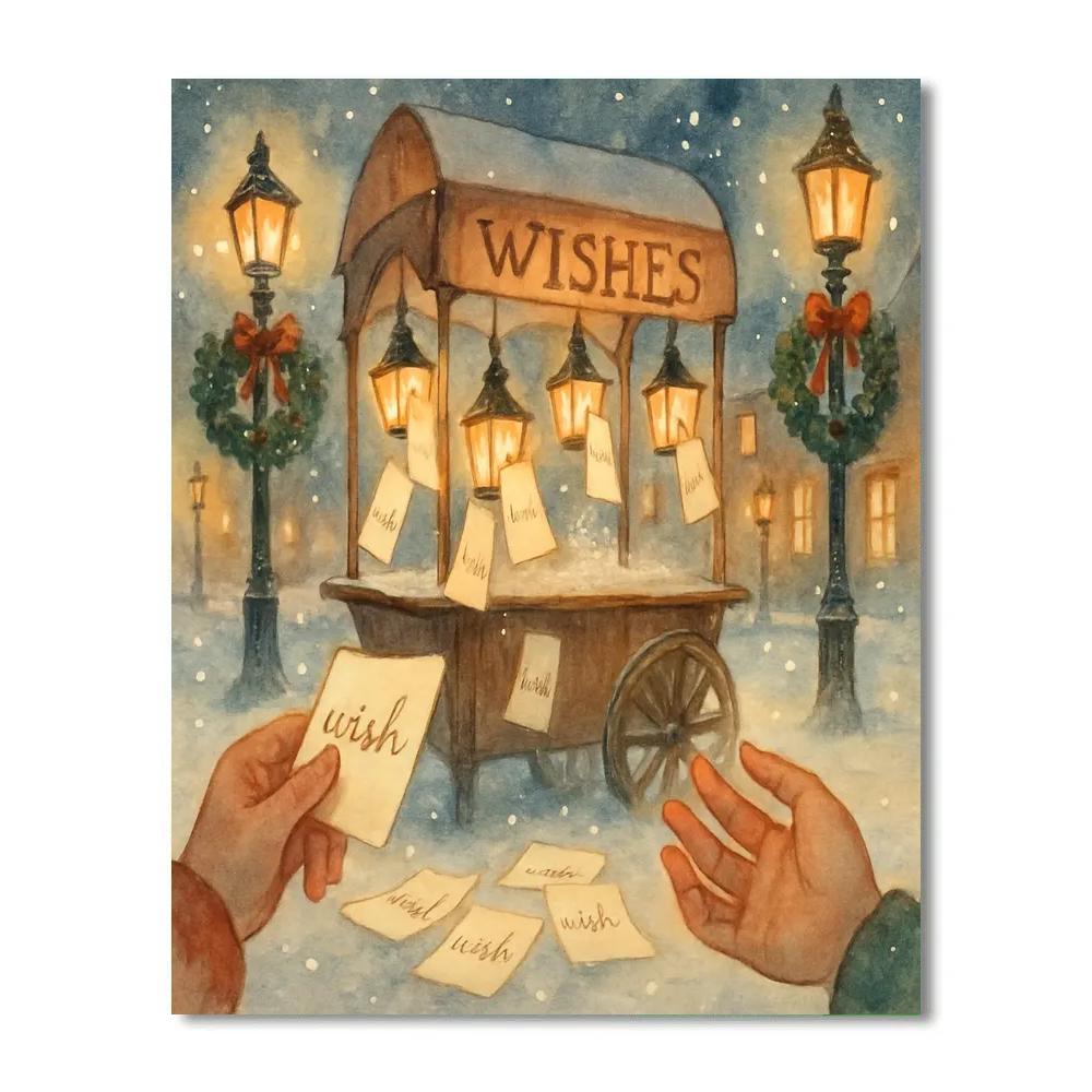 Lantern Cart Of Wishes Paint by numbers kits