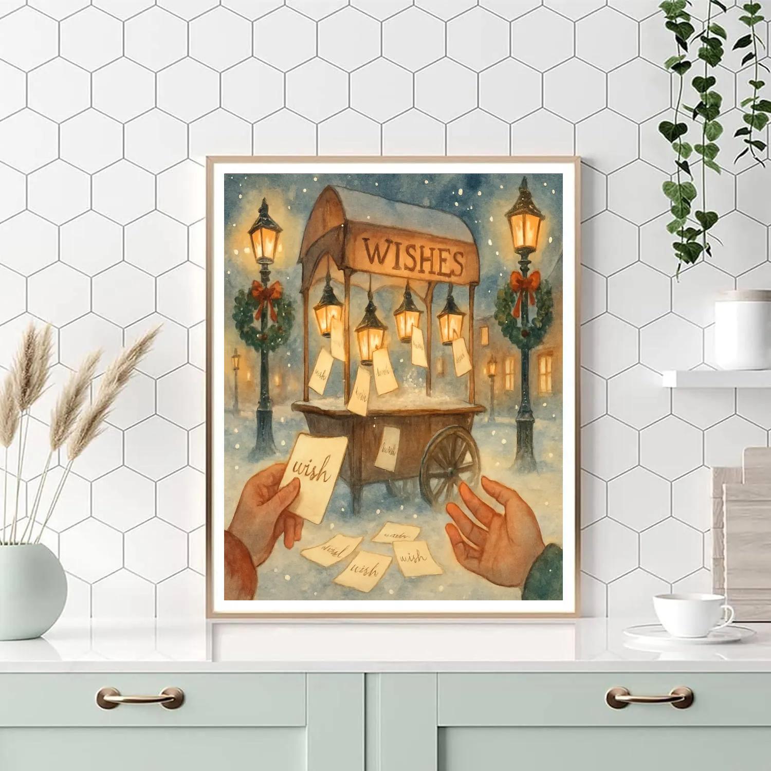 Lantern Cart Of Wishes Paint by numbers kits