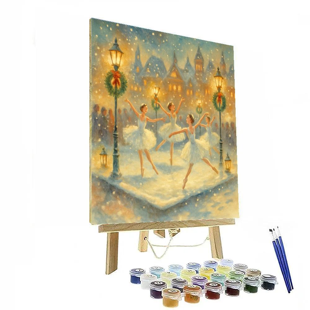 Snow Lantern Village Ballet paint by color