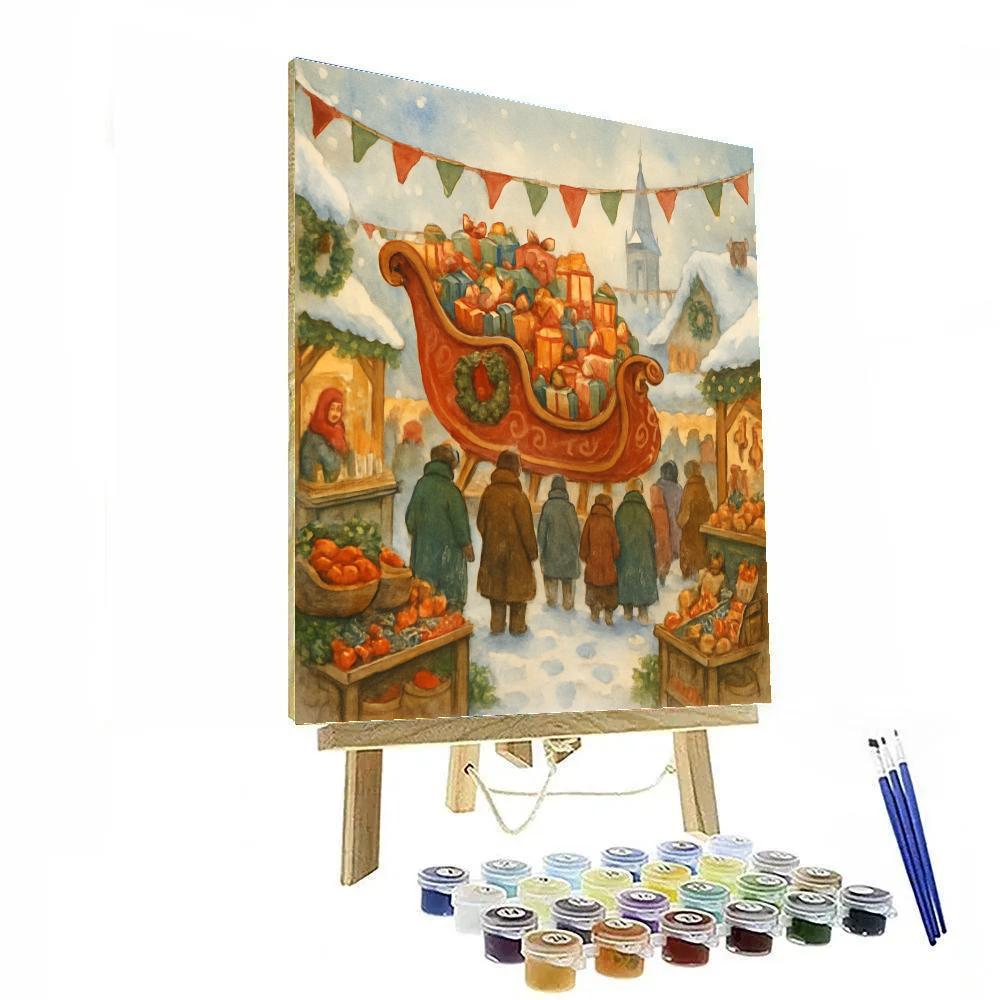 Lantern-Lit Sleigh Bazaar Paint by numbers art
