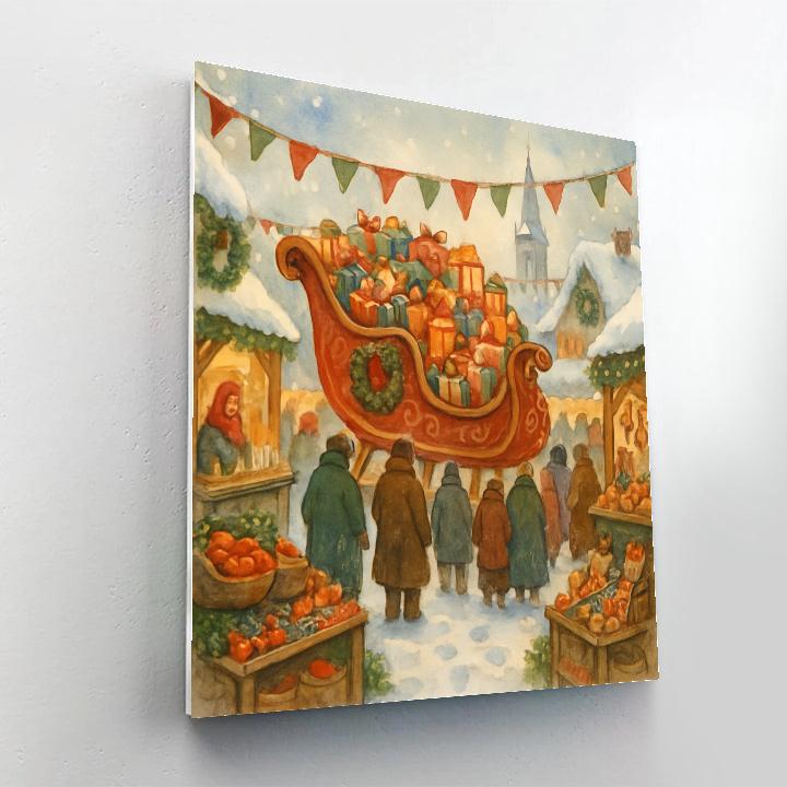 Lantern-Lit Sleigh Bazaar Paint by numbers art