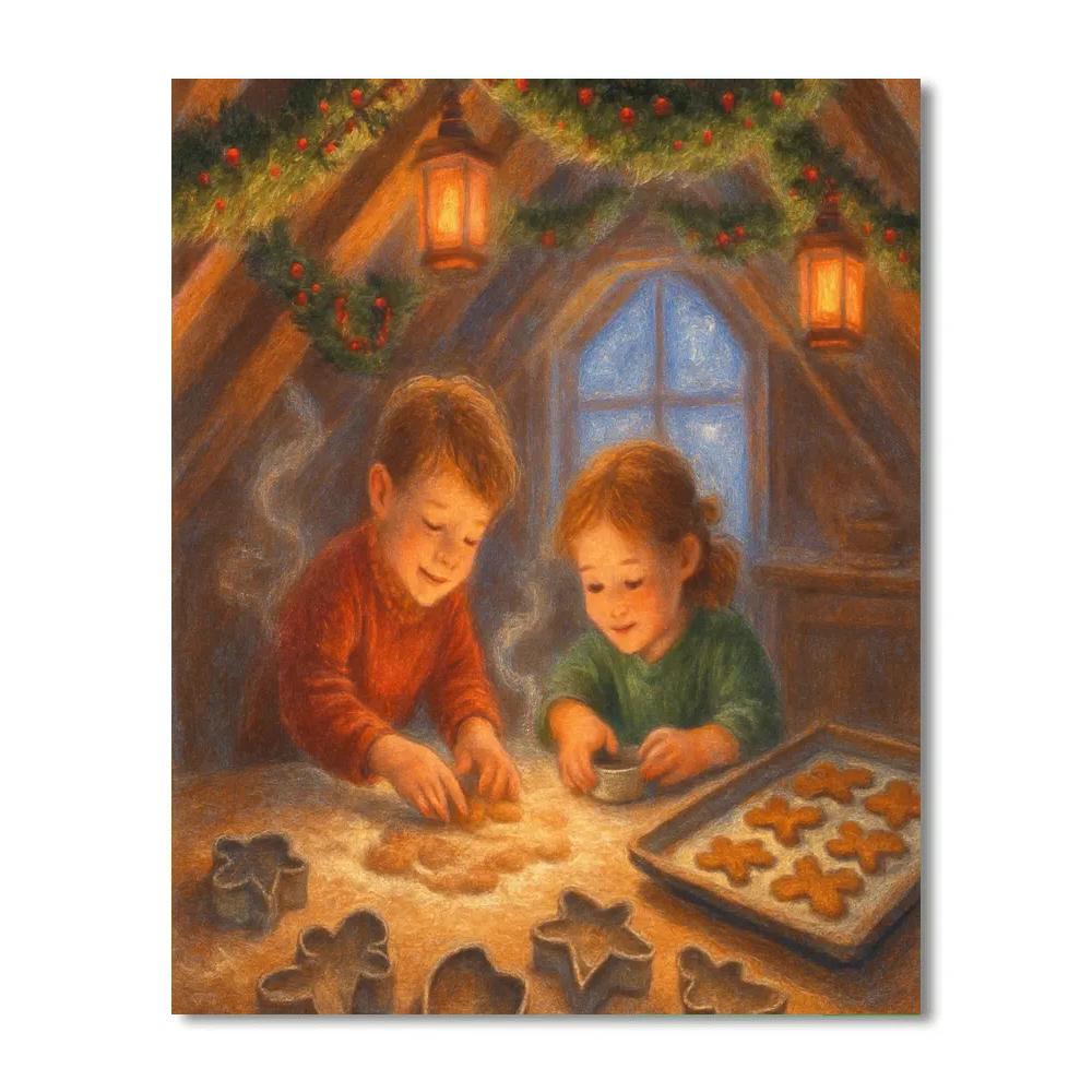Lantern-Fired Ginger Loft paint by number