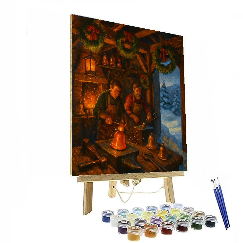 Lantern-Lit Frost Forge painting number kit