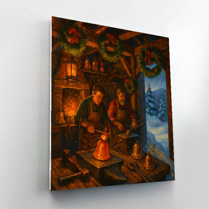 Lantern-Lit Frost Forge painting number kit
