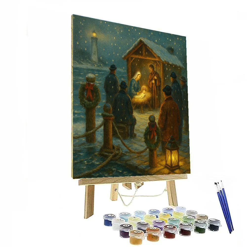 Lantern Harbor Nativity DIY paint by numbers