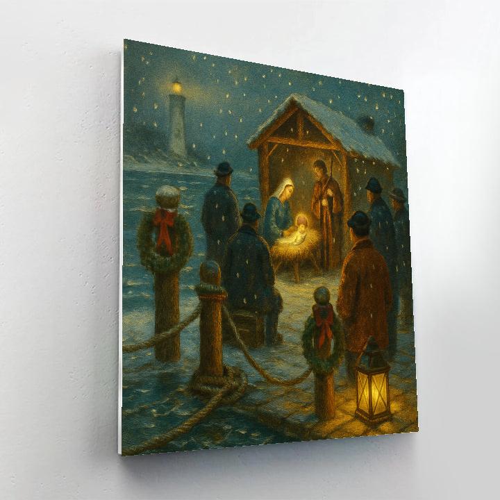 Lantern Harbor Nativity DIY paint by numbers