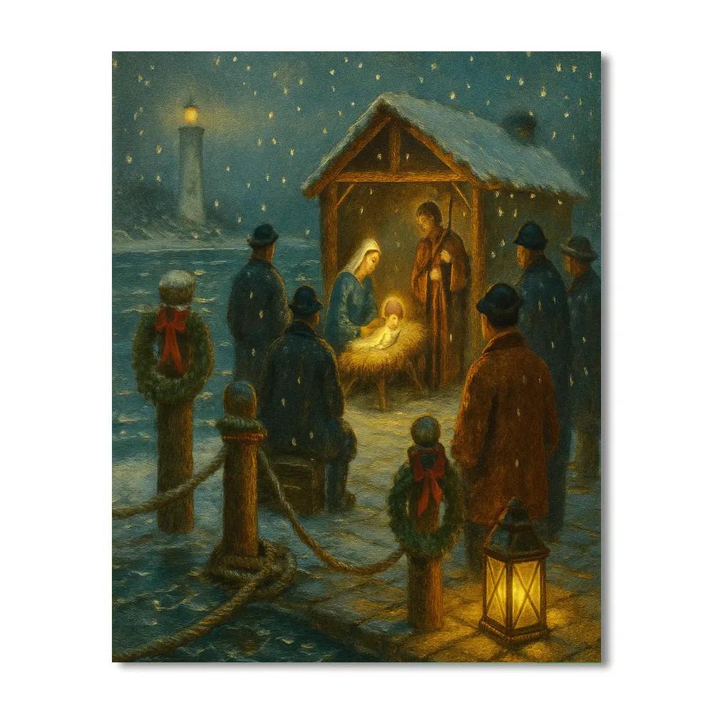 Lantern Harbor Nativity DIY paint by numbers