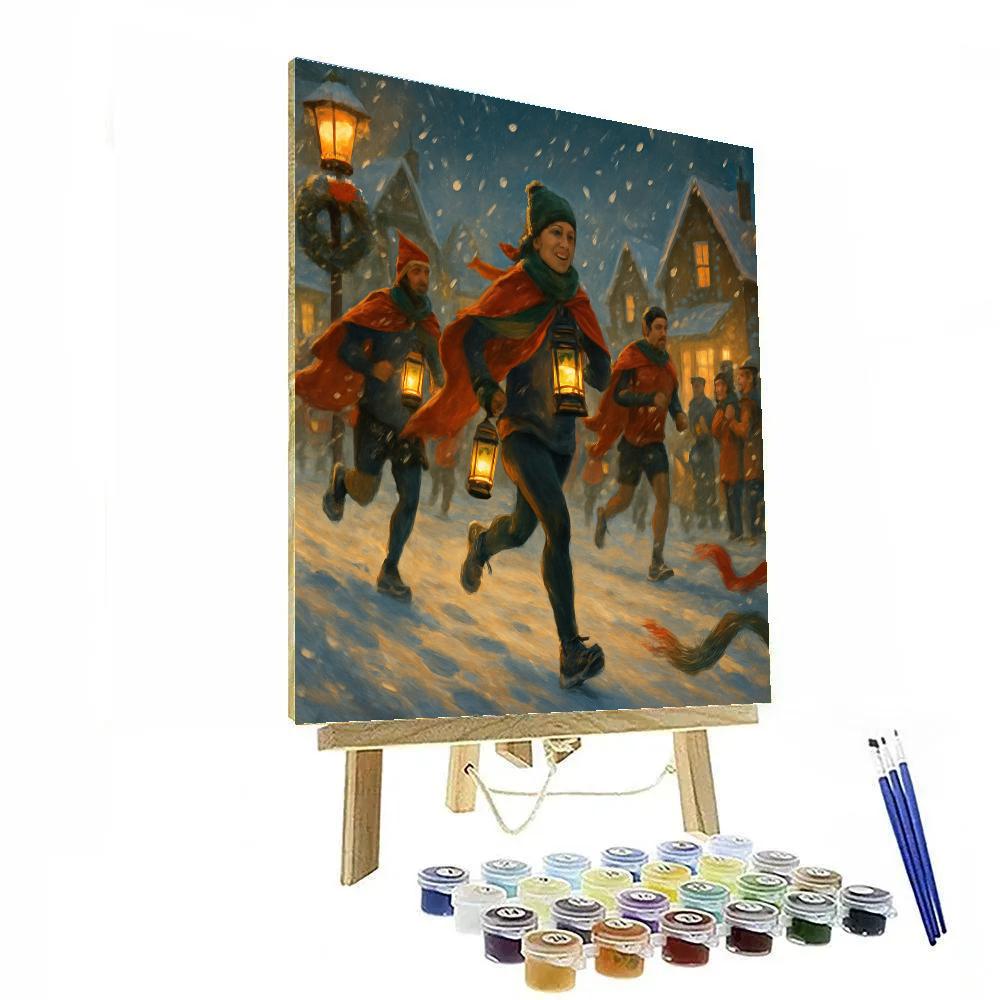 Lantern-Trimmed Chimney Run painting number kit