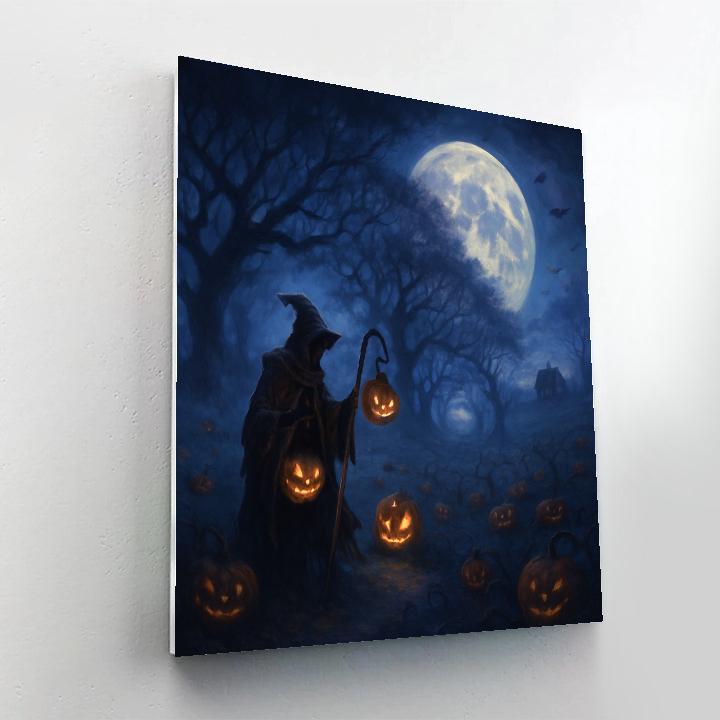 Moonlit Orchard Of The Hollow Lanterns Numbered painting kits