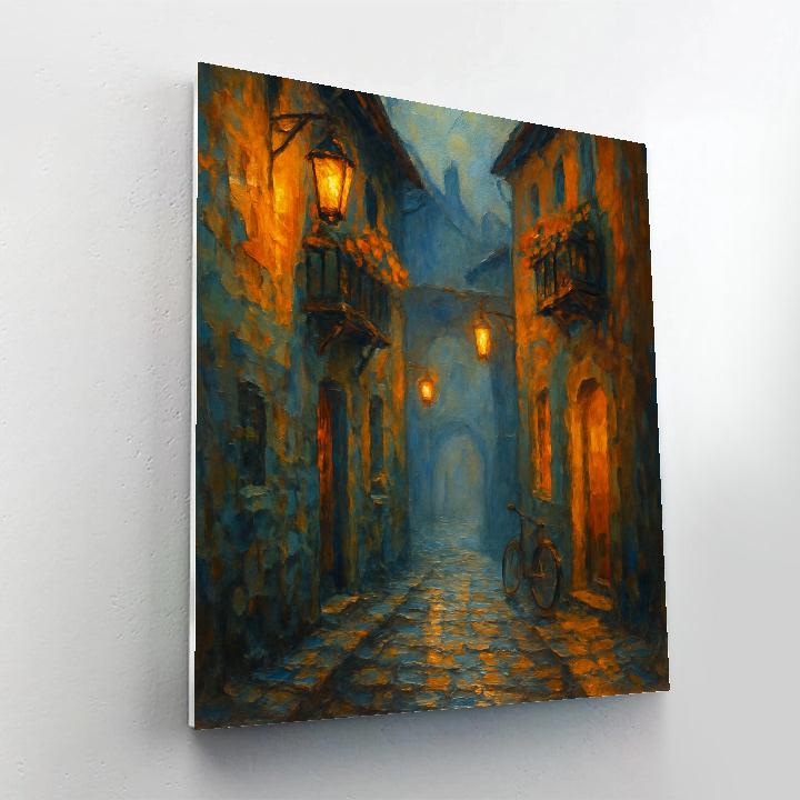 Lantern Alley After The Rain paint by color