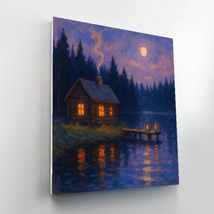 Ember Glow Lakeside Cabin Paint by numbers kits