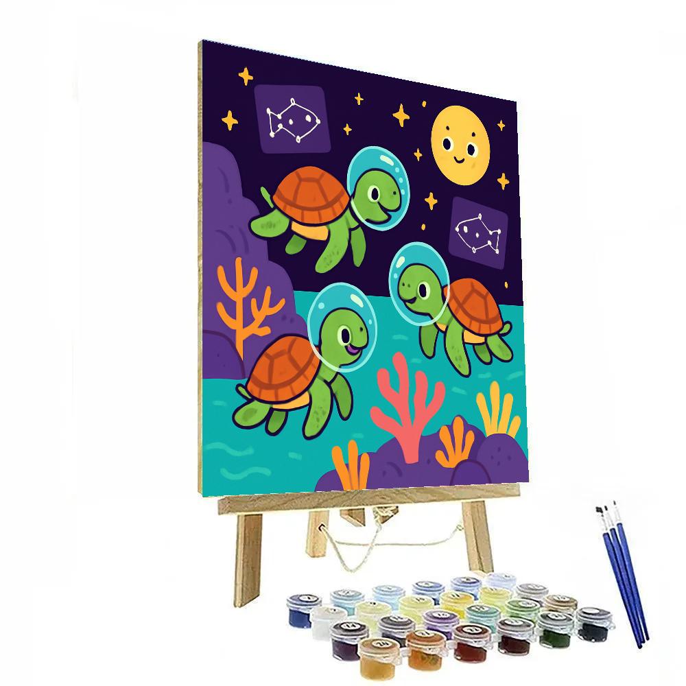 Galactic Reef Adventure Turtles Painting by numbers kit
