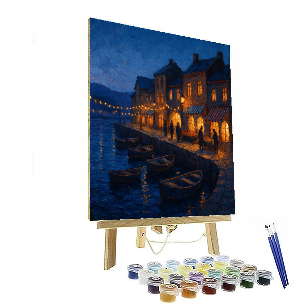 Harbor Lights And Evening Market paint by numbers