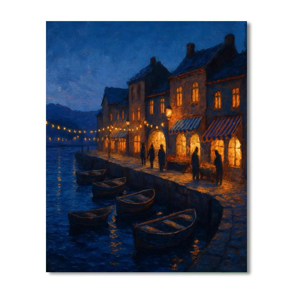 Harbor Lights And Evening Market paint by numbers