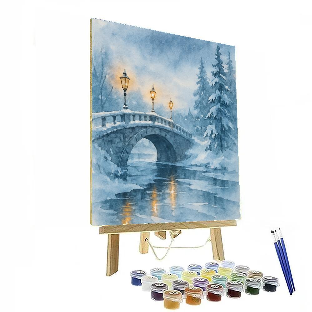 Frozen Lantern Bridge paint by color