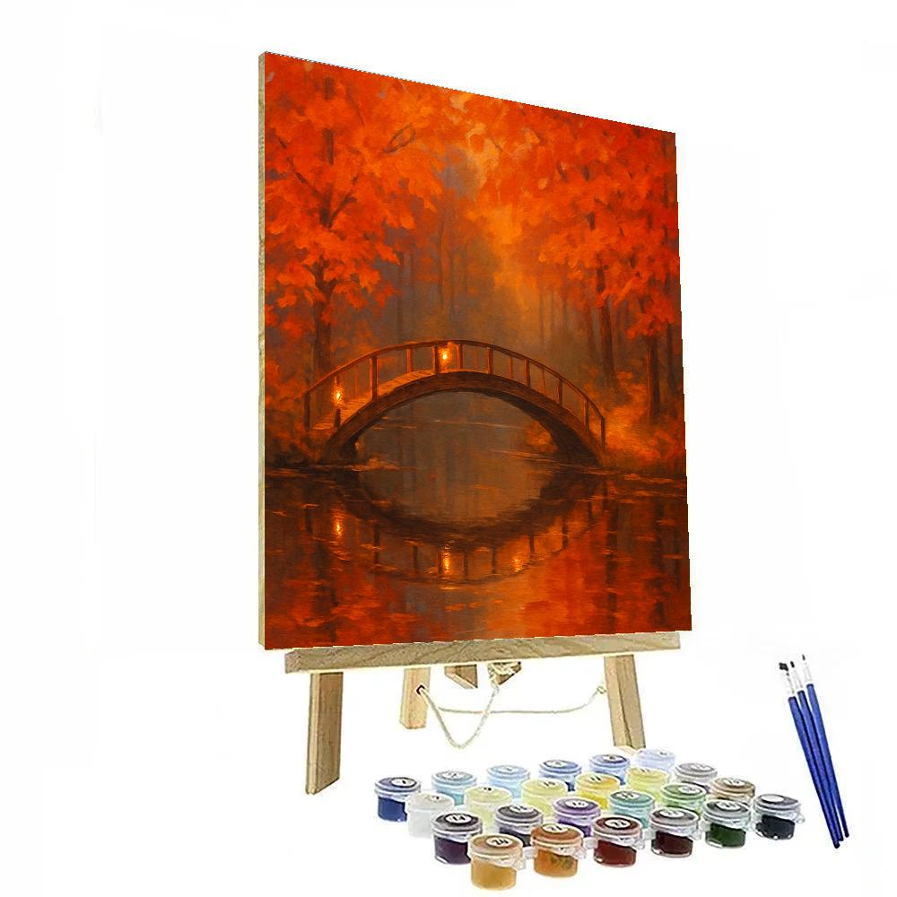 Lantern Path Over Autumn Reflections Paint by numbers kits