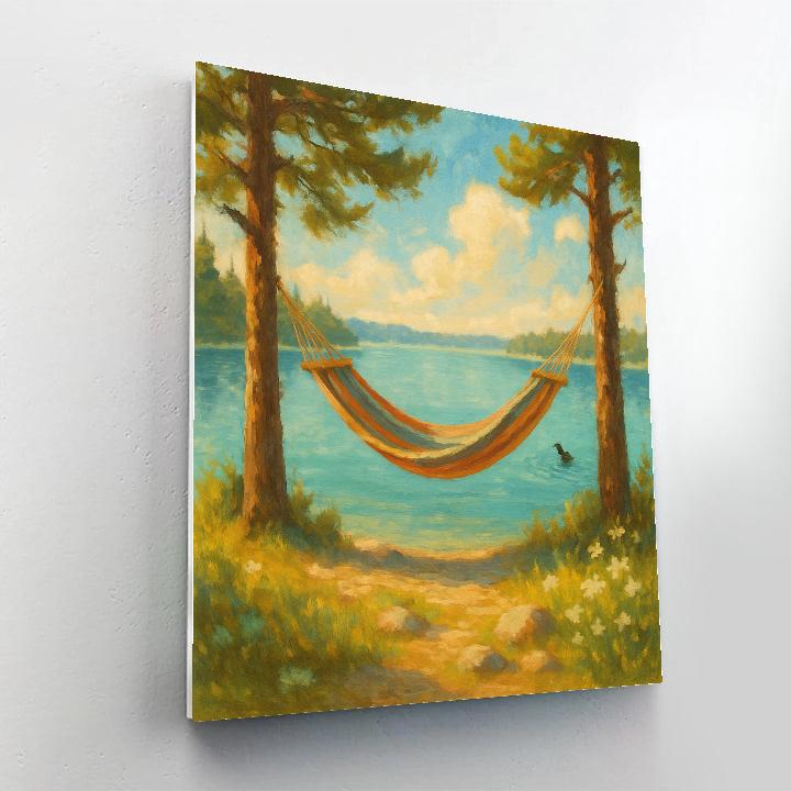 Summer Hammock By Blue Glass Lake paint by numbers