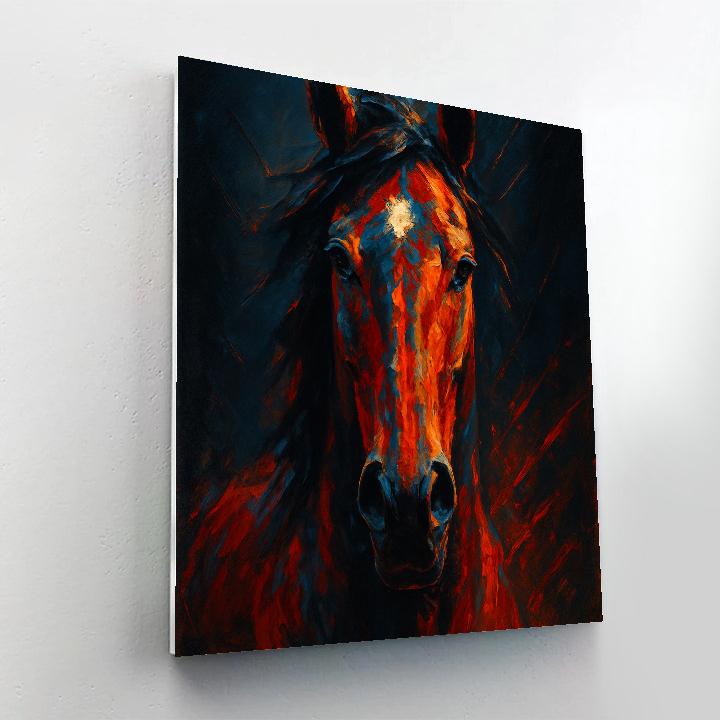Crimson Thunder Stallion Number painting