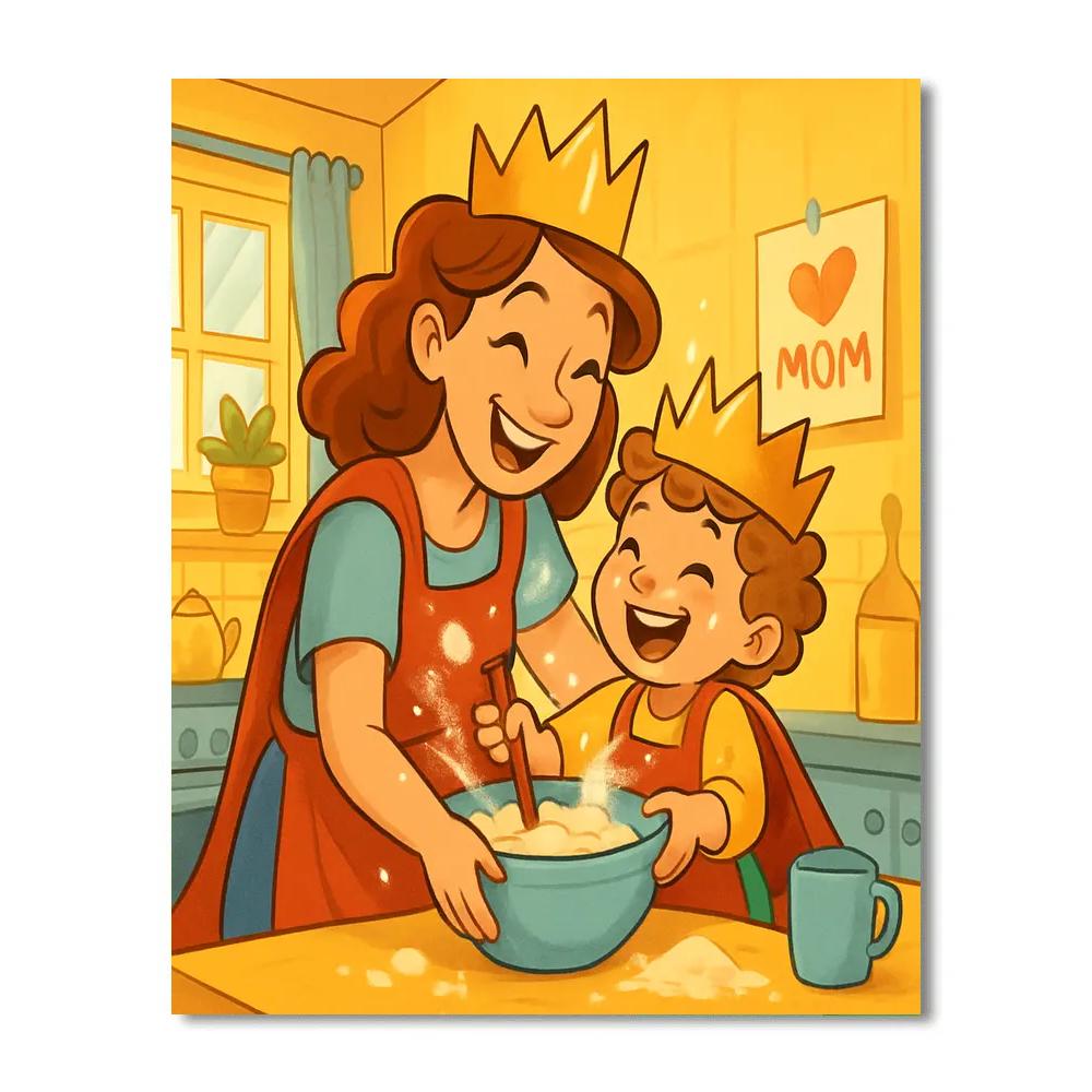 Kitchen Apron Crowns Paint by numbers kits