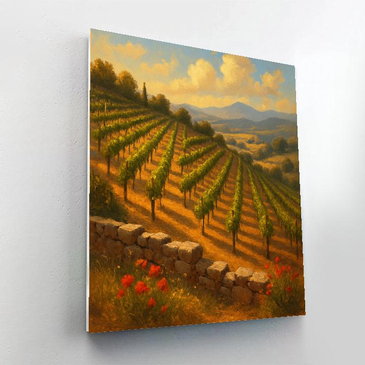 Sunlit Terrace Vineyard Hills Paint by numbers kits
