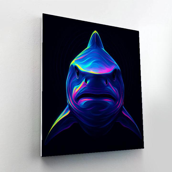 Neon Reef Shark Painting by numbers kit