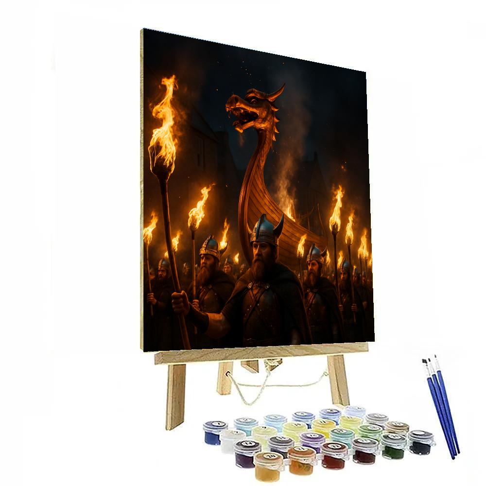 UpHellyAaVikingFireFestivalInShetland paint by color