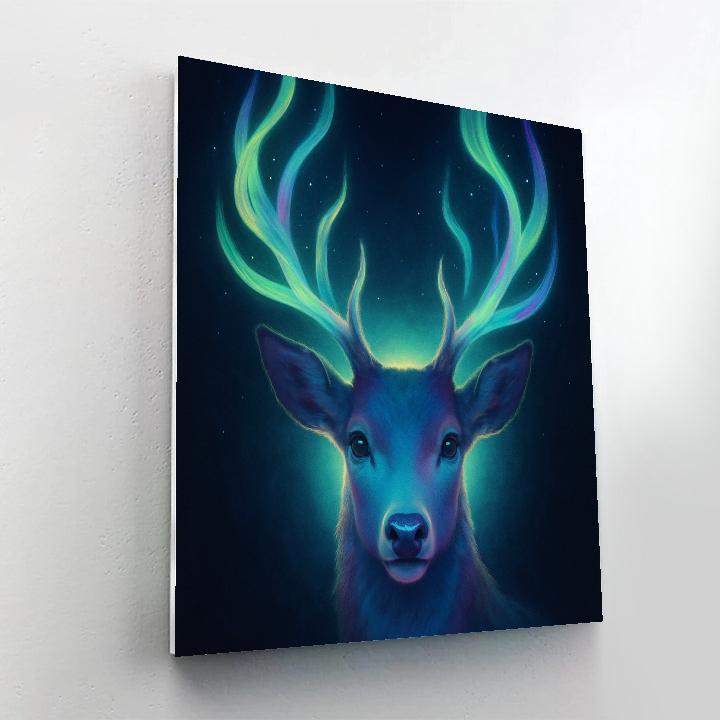 Aurora Antlered Deer paint by number